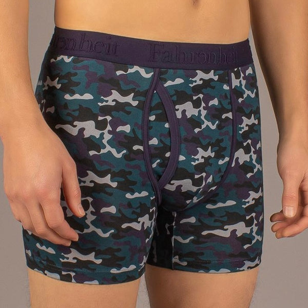 Newman Boxer Brief Blue Camouflage Men's Underwear Fahrenheit
