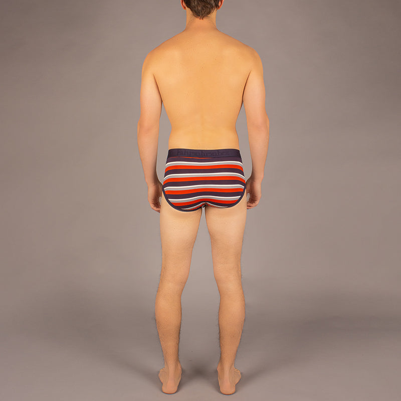Wayne Brief model in Stripe Red/Navy by Fahrenheit