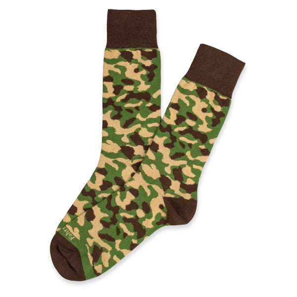 Men's Sock in Green Camouflage by Fahrenheit