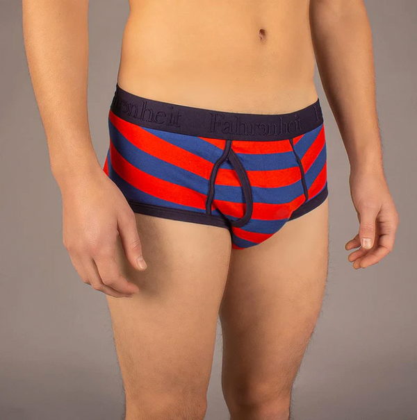 wayne underwear blue and red Rugby Stripe Brief