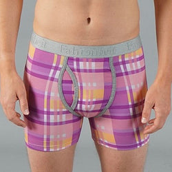 Newman Boxer Brief Fahrenheit cotton men's underwear Purple Plaid eco-friendly