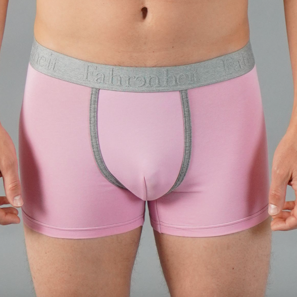 Grant Trunk Solid Pink Fahrenheit cotton men's underwear eco-friendly