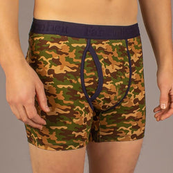 Newman Boxer Brief Green Camouflage Fahrenheit cotton men's underwear eco-friendly