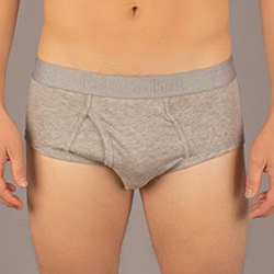 Wayne Brief Heather Grey by Fahrenheit cotton mens underwear eco-friendly