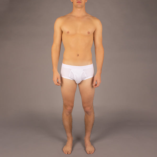 Wayne Brief model in Solid White by Fahrenheit