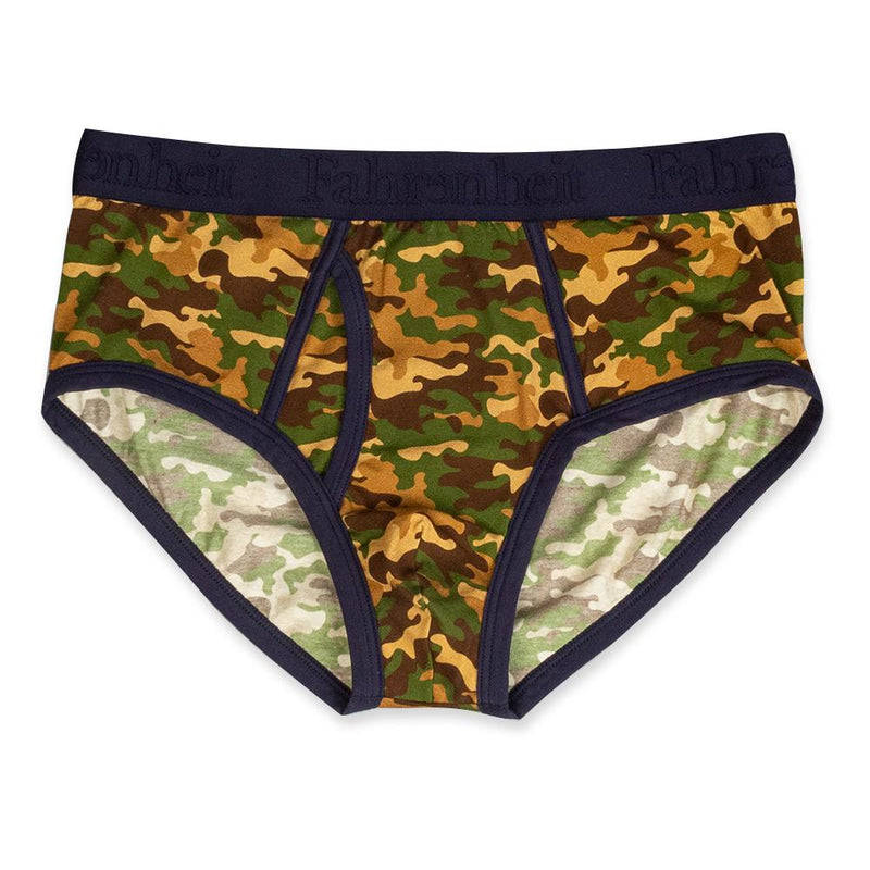 Wayne Brief front in Camouflage Green by Fahrenheit