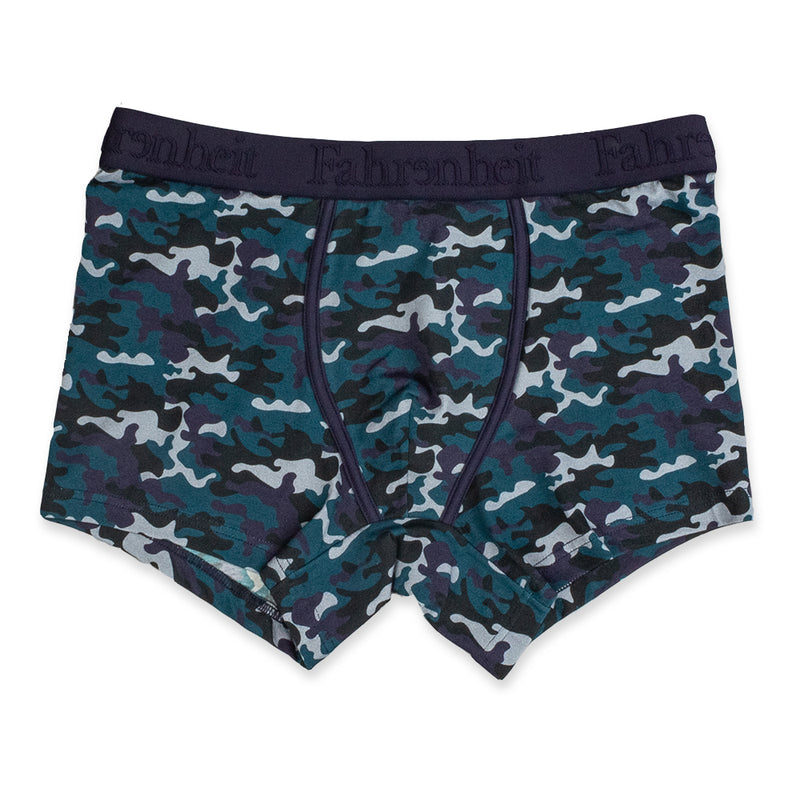 Grant Trunk front in Blue Camouflage by Fahrenheit