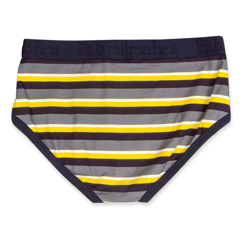 Wayne Brief Stripe Yellow/Grey - Men's Underwear
