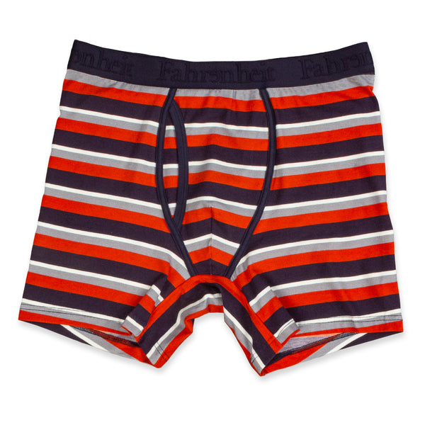 Newman Boxer Brief front in Stripe Red/Navy by Fahrenheit
