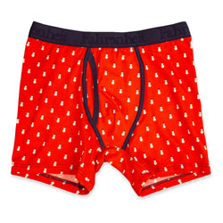 Newman Boxer Brief front in Snowman Red Multi by Fahrenheit