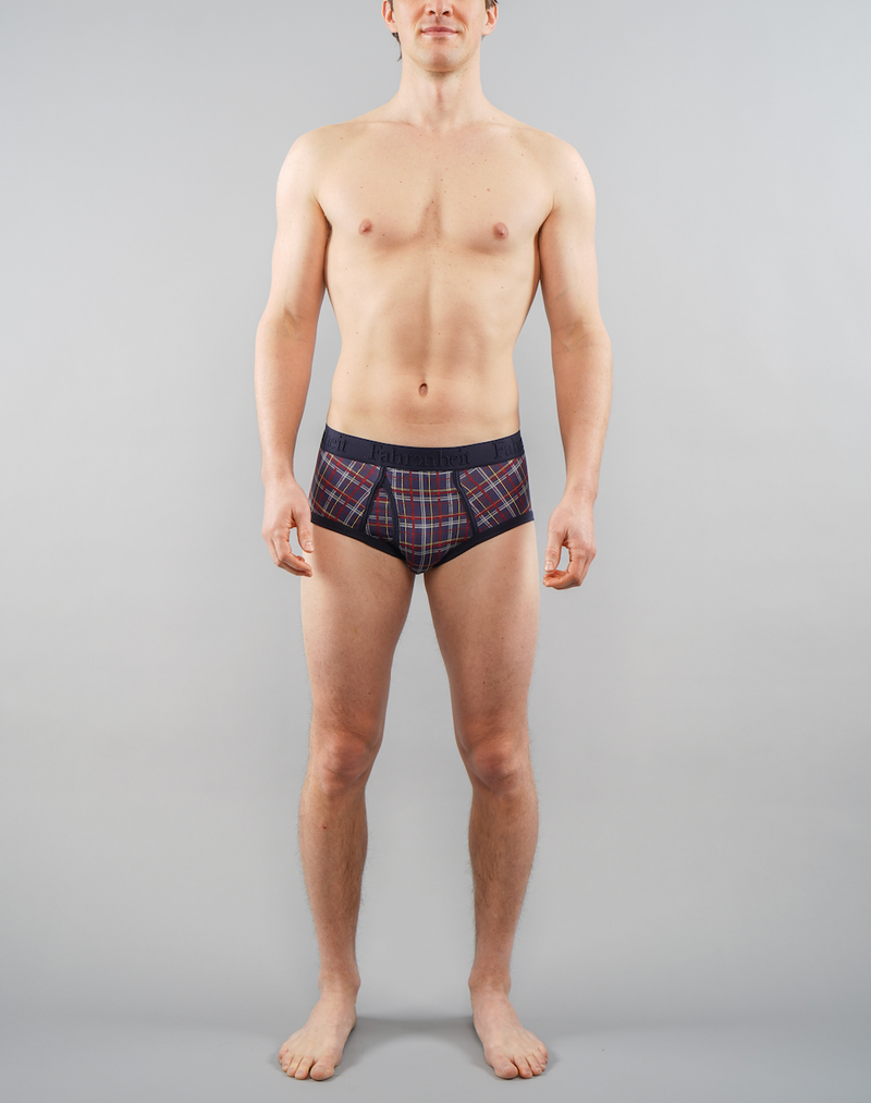 Wayne Brief/ Blue Plaid