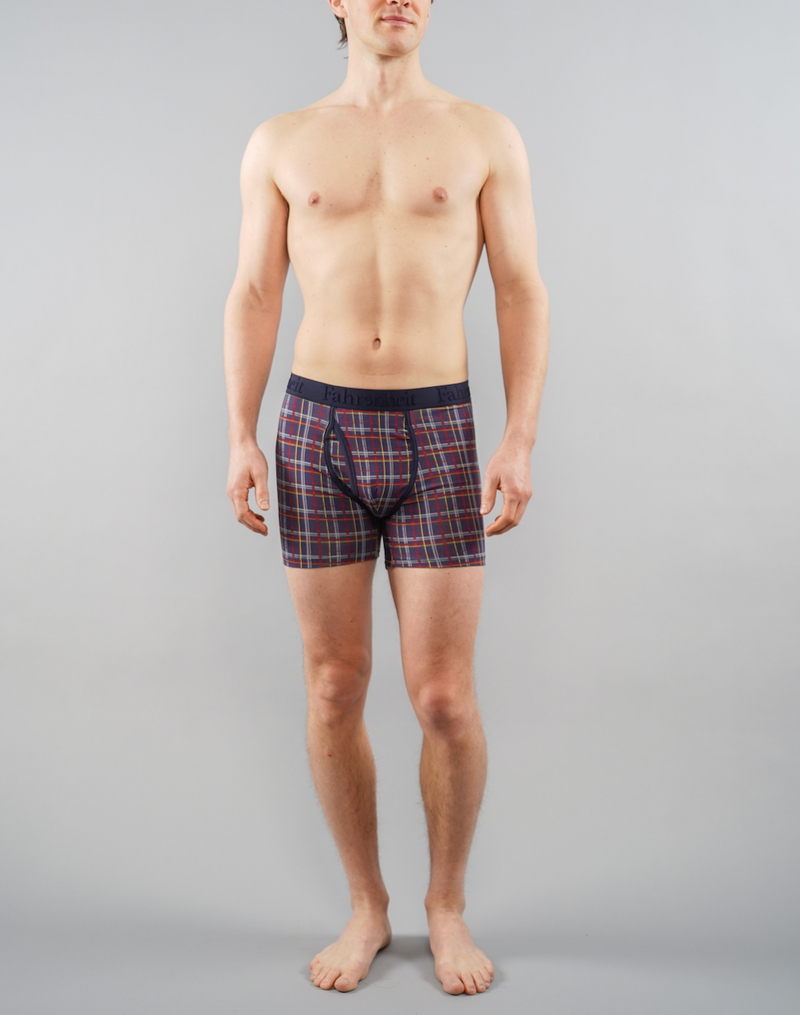 Newman Boxer Brief/ Blue Plaid