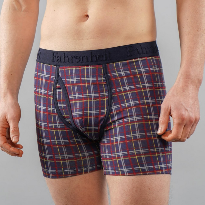 Newman Boxer Brief/ Blue Plaid