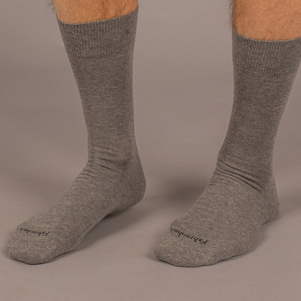 Men's Sock in Solid Grey by Fahrenheit